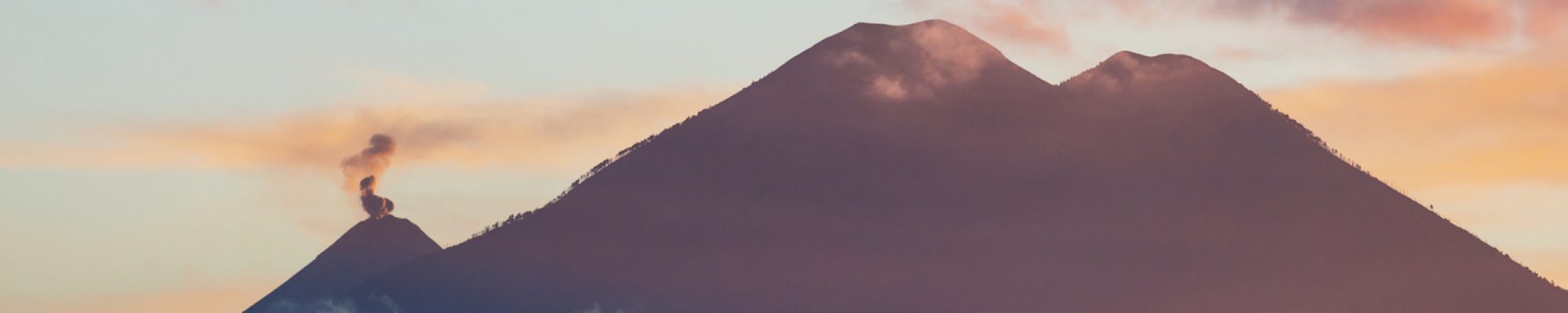 Beautiful volcanoes landscapes in Guatemala, Central America
